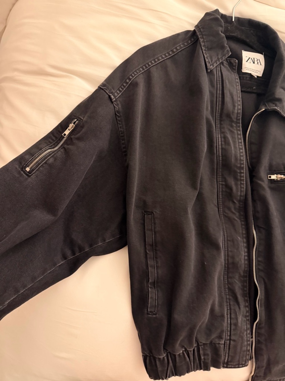ZARA Black Bomber Jacket